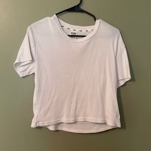 White vs pink boxy crop top